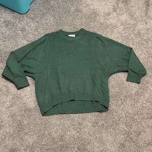 Double Zero Forest Green Crew Neck Sweater Oversized